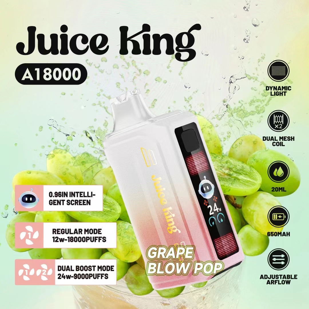 JUICE KING18K 18000 PUFFS 5% Nicotine - DISPLAY OF 5